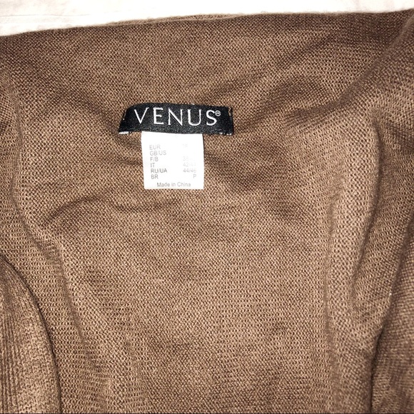 Venus size small brown cardigan w/fringe like new - Picture 3 of 4
